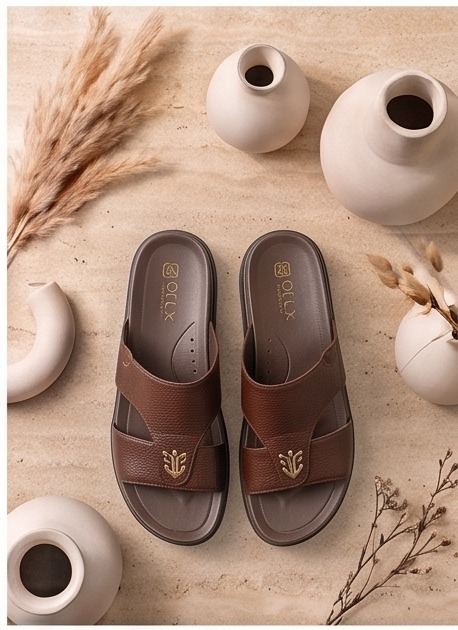 SOLEX Classic Croc-Embossed Comfort Slides - Image 2