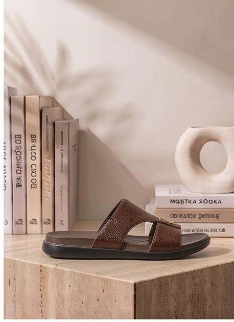 SOLEX Classic Croc-Embossed Comfort Slides - Image 3