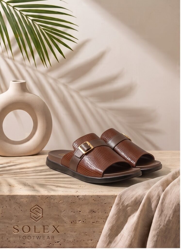 SOLEX Classic Croc-Embossed Comfort Slides