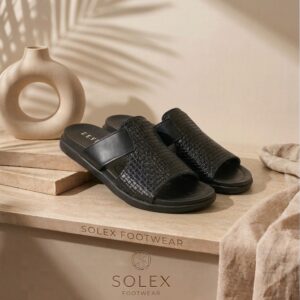 SOLEX Classic Croc-Embossed Comfort Slides