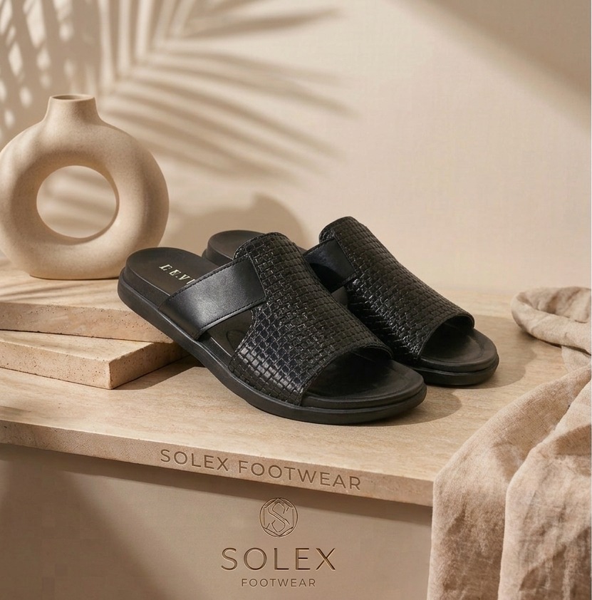 SOLEX Classic Croc-Embossed Comfort Slides