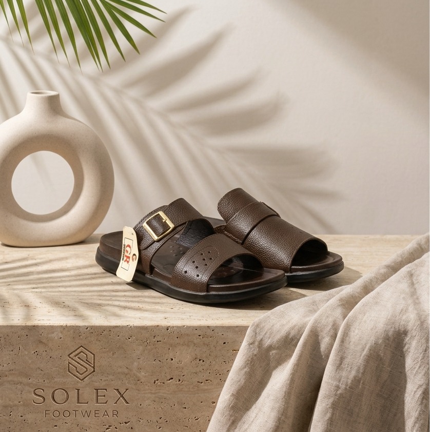 SOLEX Classic Croc-Embossed Comfort Slides - Image 2