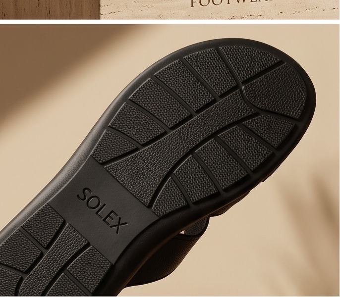 SOLEX Classic Croc-Embossed Comfort Slides - Image 3