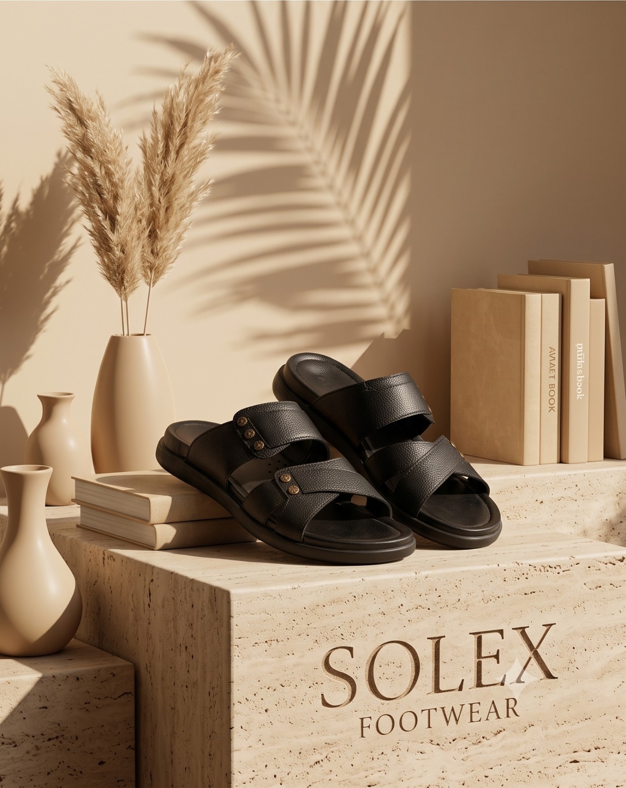 SOLEX Classic Croc-Embossed Comfort Slides - Image 5