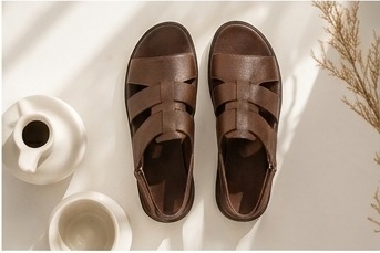 SOLEX Men’s Classic Leather Slingback Fisherman Sandals - Image 2
