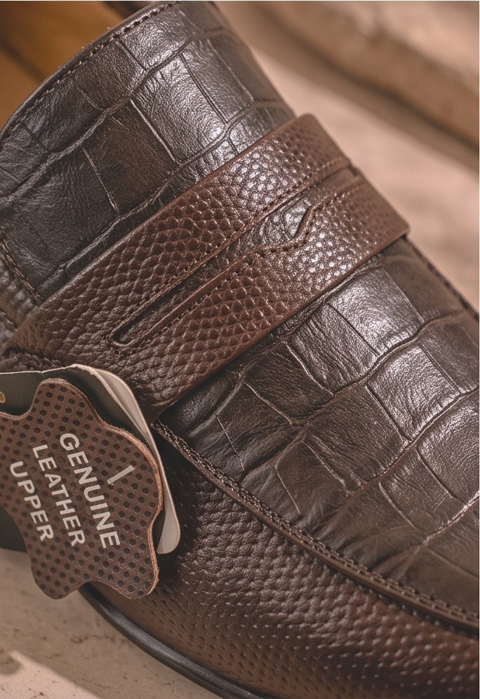 SOLEX Classic Croc-Embossed Comfort Slides - Image 2