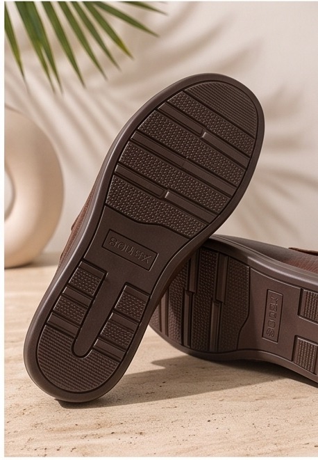 SOLEX Classic Croc-Embossed Comfort Slides - Image 5