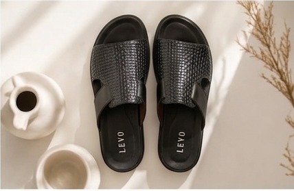 SOLEX Classic Croc-Embossed Comfort Slides - Image 4
