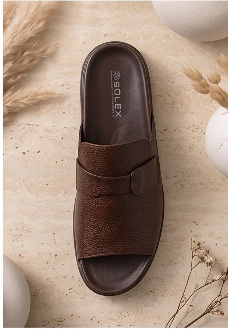SOLEX Classic Croc-Embossed Comfort Slides - Image 4