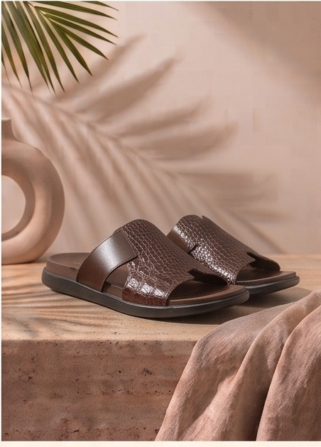 SOLEX Classic Croc-Embossed Comfort Slides