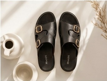 SOLEX Classic Croc-Embossed Comfort Slides - Image 4