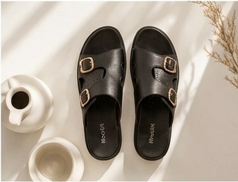 SOLEX Classic Croc-Embossed Comfort Slides - Image 2