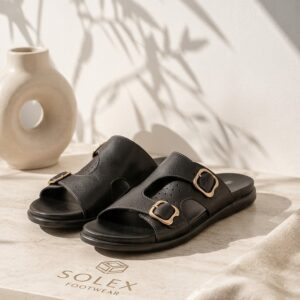 SOLEX Classic Croc-Embossed Comfort Slides