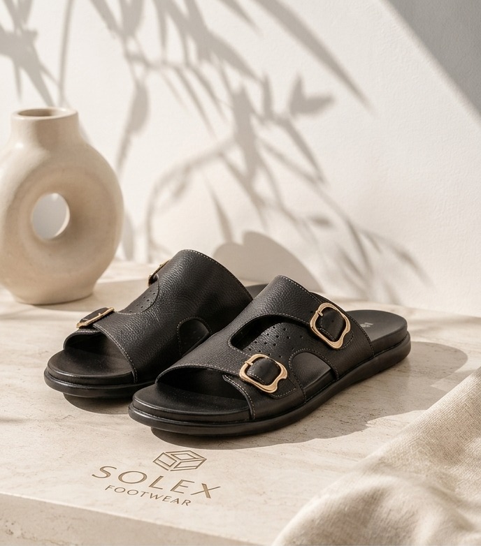 SOLEX Classic Croc-Embossed Comfort Slides