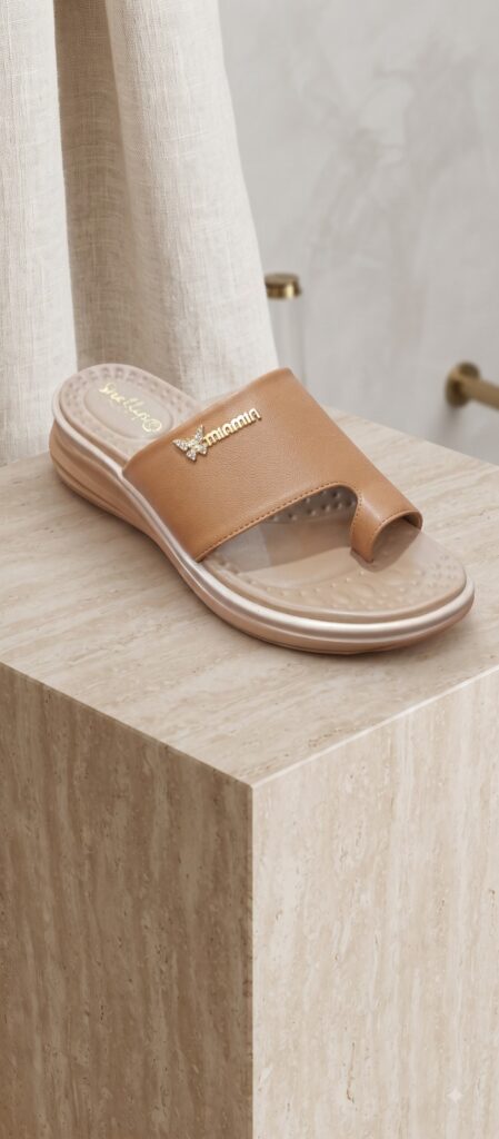 Butterfly Embellished Comfort Toe-Ring Slide